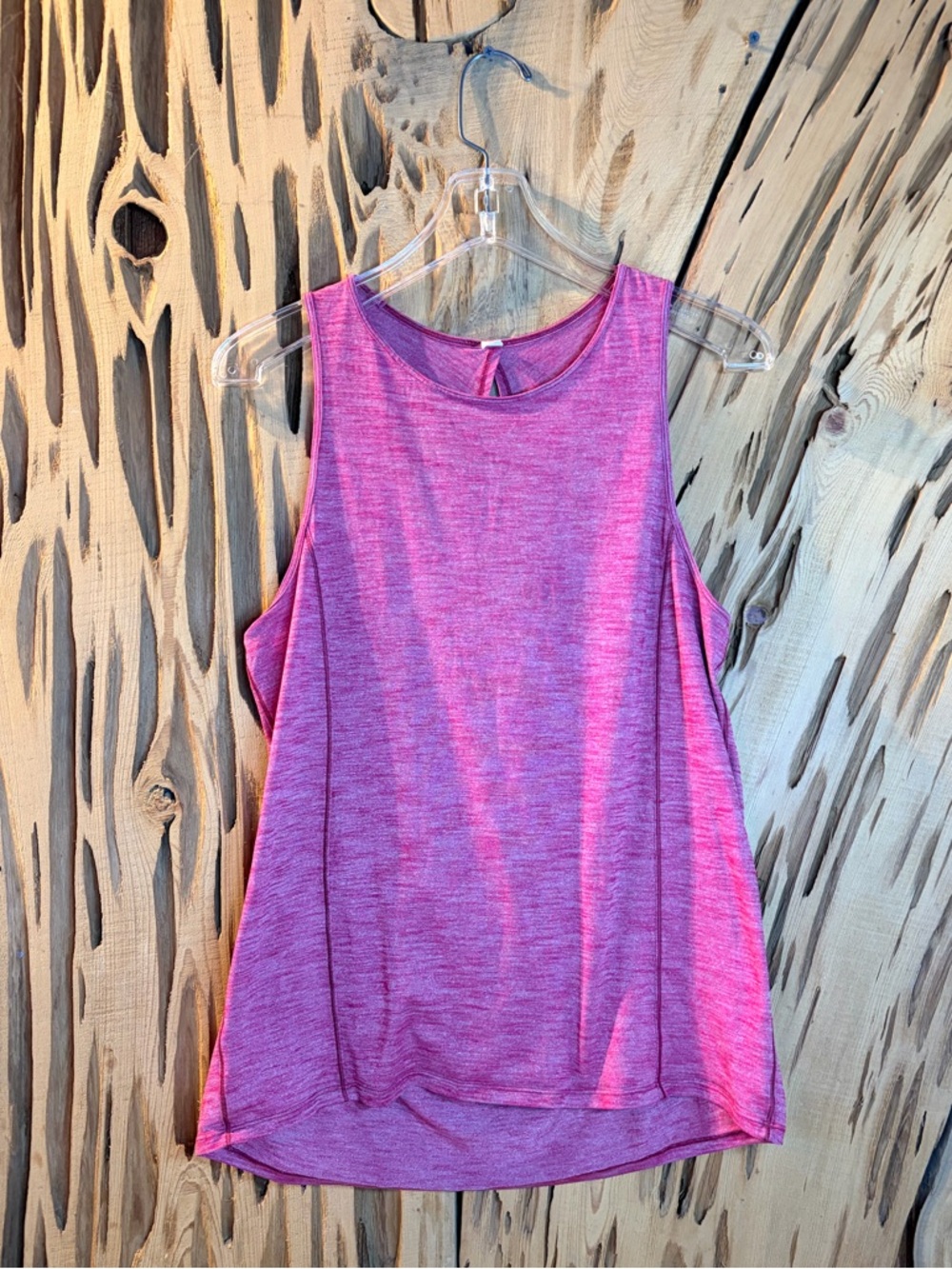 Lululemon Heathered Red & Grey Back Cutout Tank Size 8